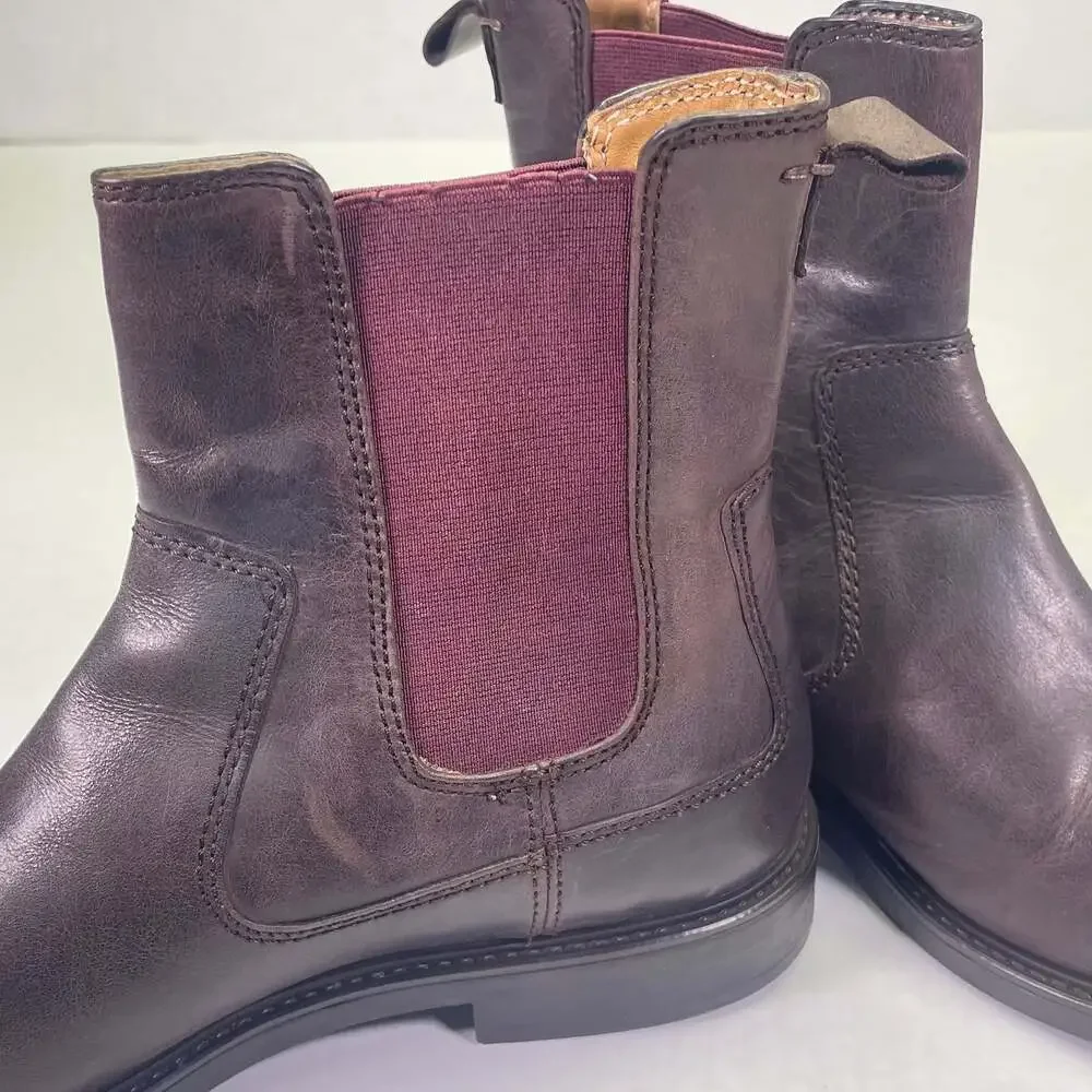 Florsheim Chelsea Men’s Leather Burgundy Boots US 8 EU 42